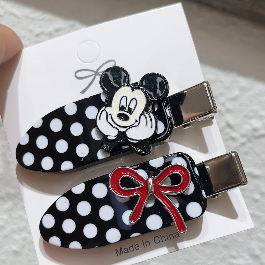 E689可爱米奇醋酸一对无痕夹