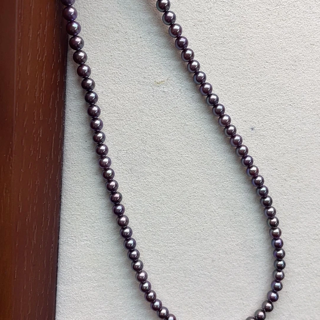 淡水珍珠颈饰18K金镶嵌