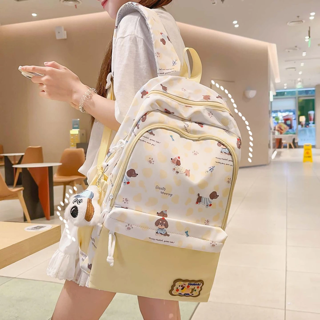 高颜值多巴胺书包初中女生可爱小学生2025新款大容量ins风双肩包