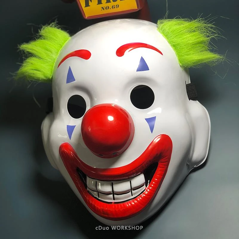 joker小丑面具全脸塑料恐怖万圣节DC影视道具化妆舞会派对PVC周边