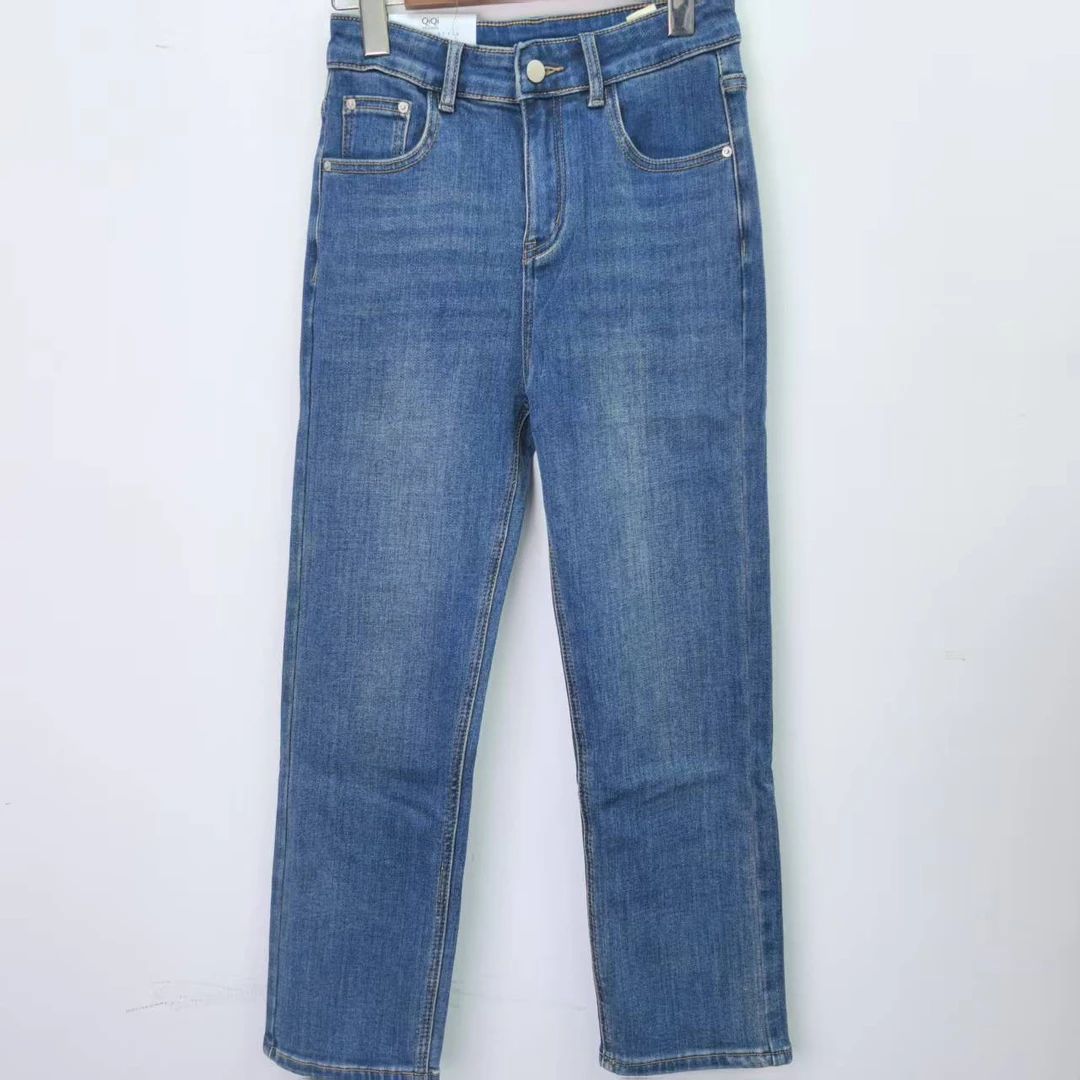 P7 小个子薄绒小直筒牛仔裤(6615-3)(6615-5)