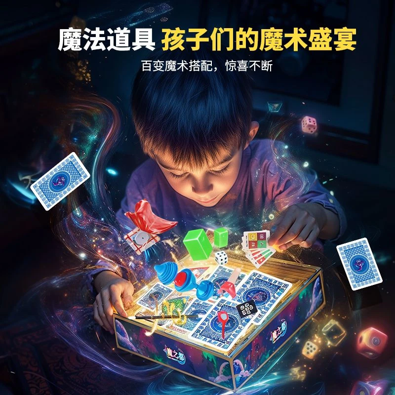 益智变魔术道具礼盒套装趣味互动表演儿童玩具学魔术玩具男孩女孩
