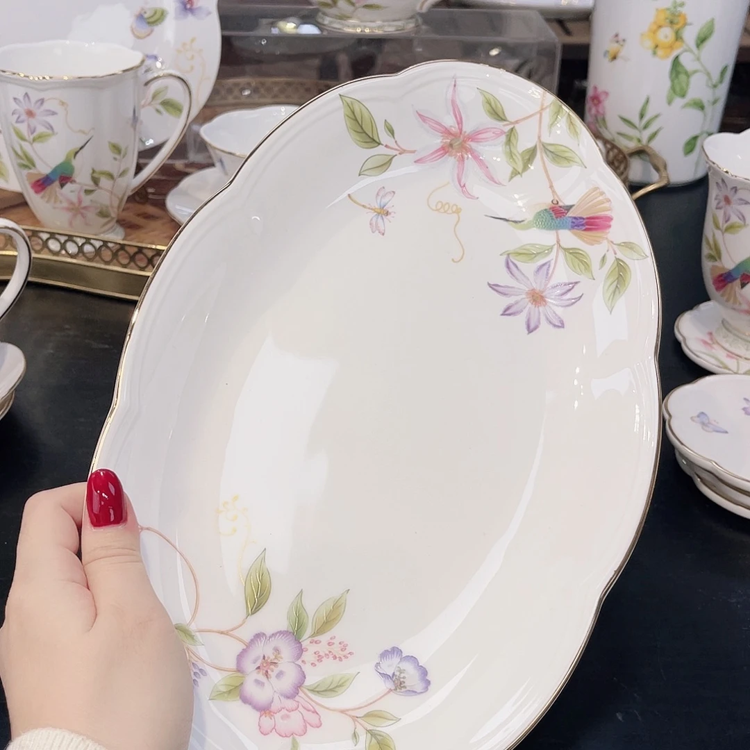 骨瓷鱼盘——————————————-