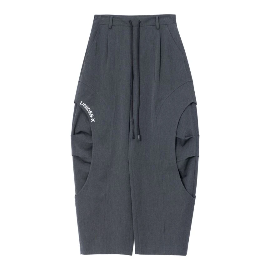 UX 2024冬季新款 艺术联名灰色长裤女 时尚通勤百搭休闲裤