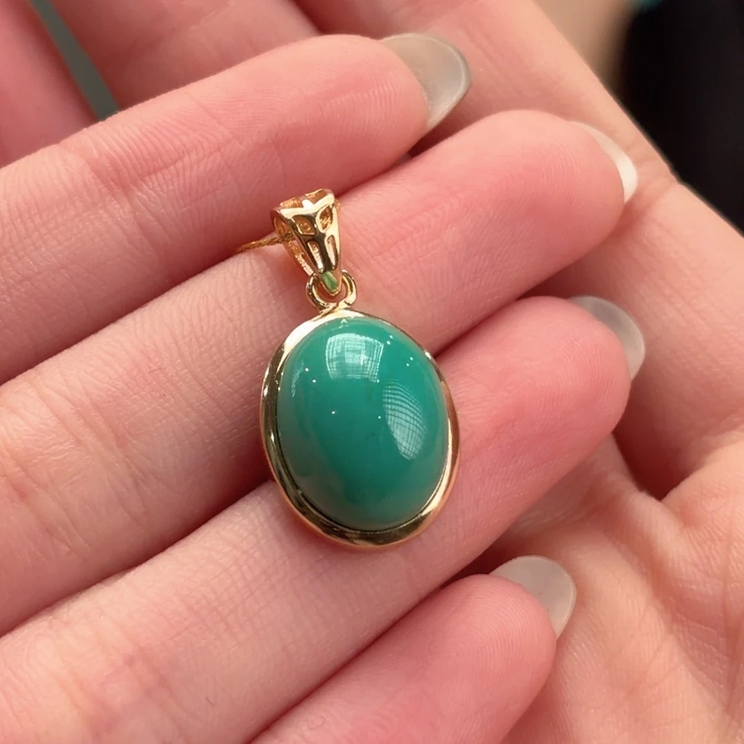 绿松石银S925镶嵌颈饰