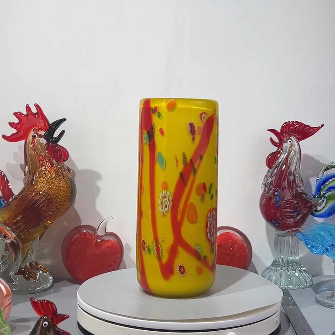 琉璃淄博琉璃，手工花瓶