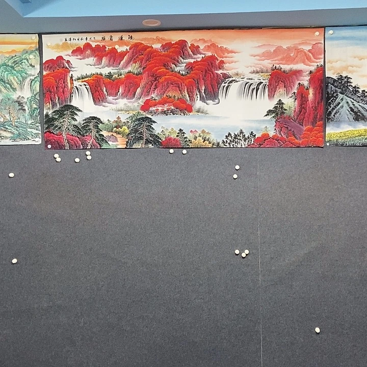 国画小八尺鸿运一副