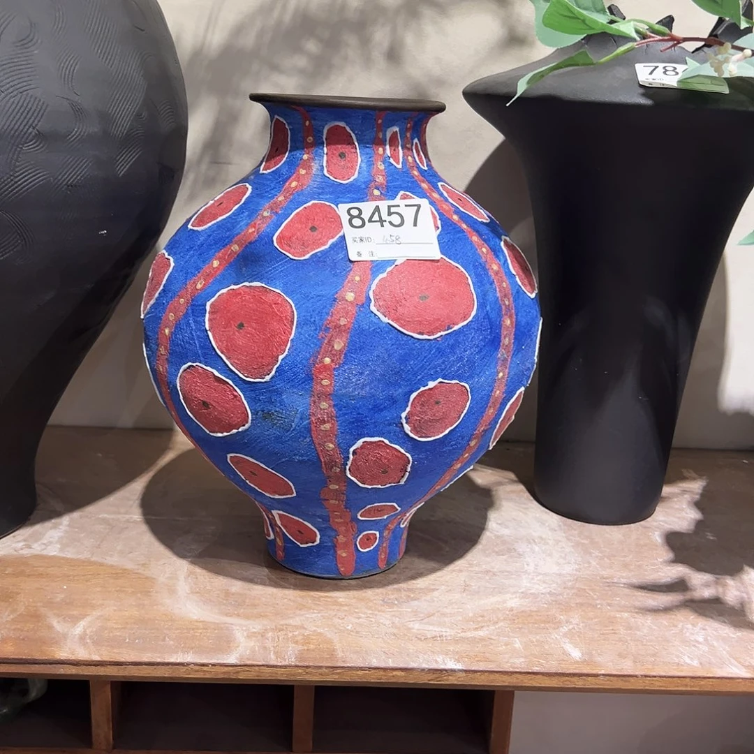 瓶淡**花8457高30口8陶瓷花瓶无孔