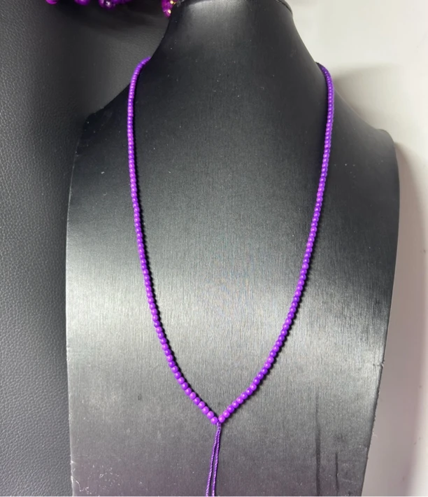 紫舒紫俱来丝绒老油紫毛衣链搭配吊坠卡3尺寸爆款（琉璃来的小酒）