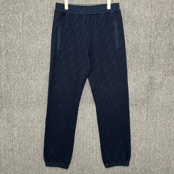 99新 FENDI/芬迪 压纹满印纯色抽绳卫裤/48码/99新/12822