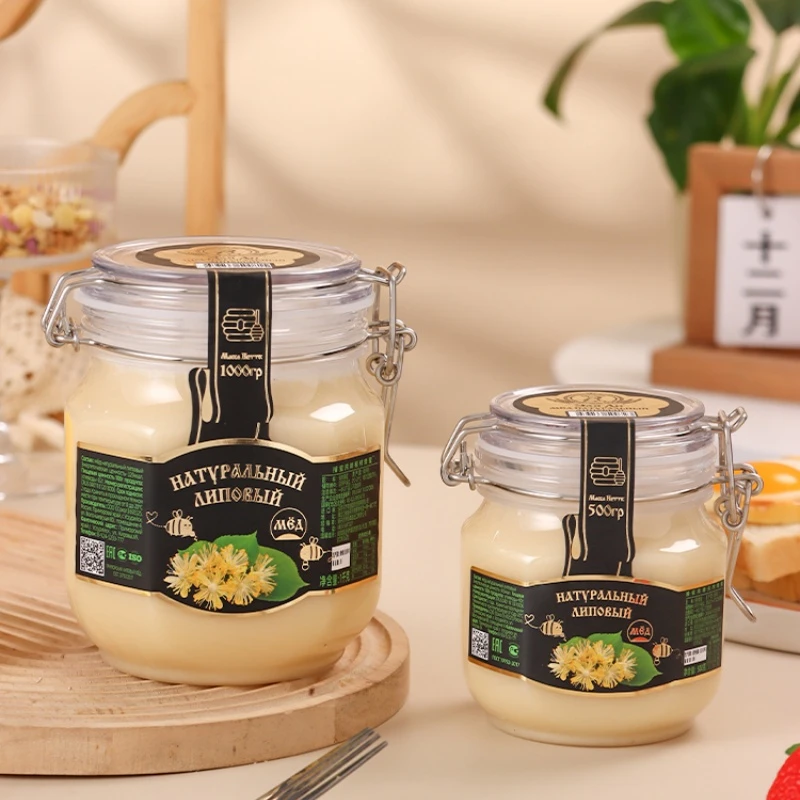 俄罗斯进口捕蜜熊牌椴树蜂蜜500g/瓶1000g/瓶