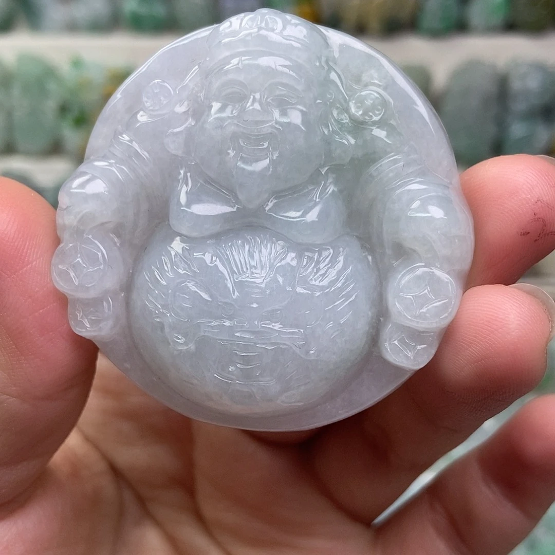 翡翠未镶嵌吊坠(赠链)