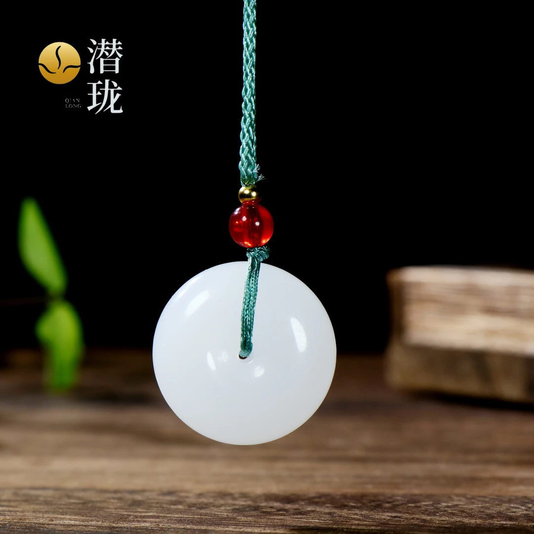 【潜珑】 xy-0644天山翠高冰微翠平安扣22*10mm多样性拍一发一