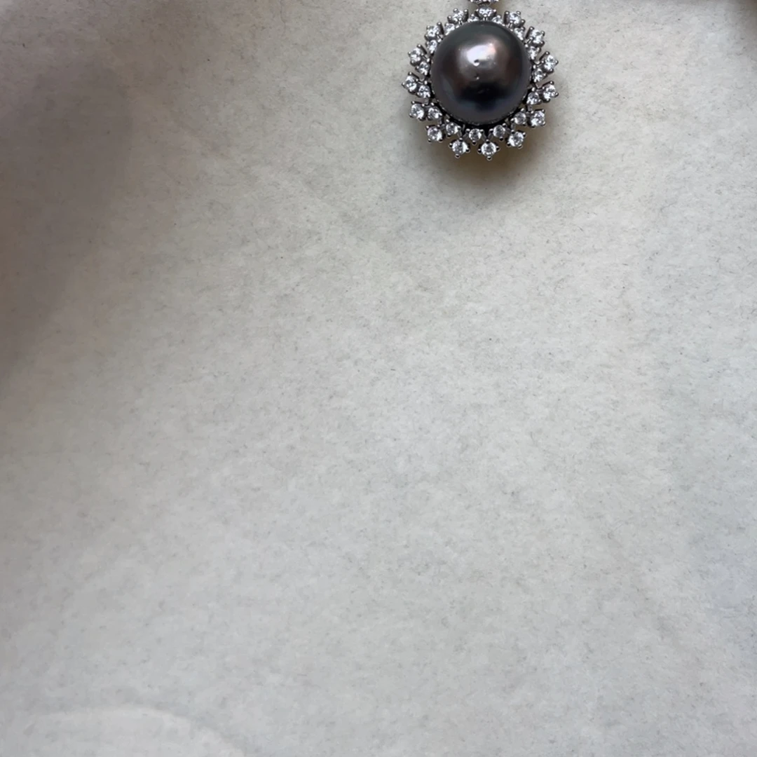 海水珍珠吊坠(不含链)银S925镶嵌