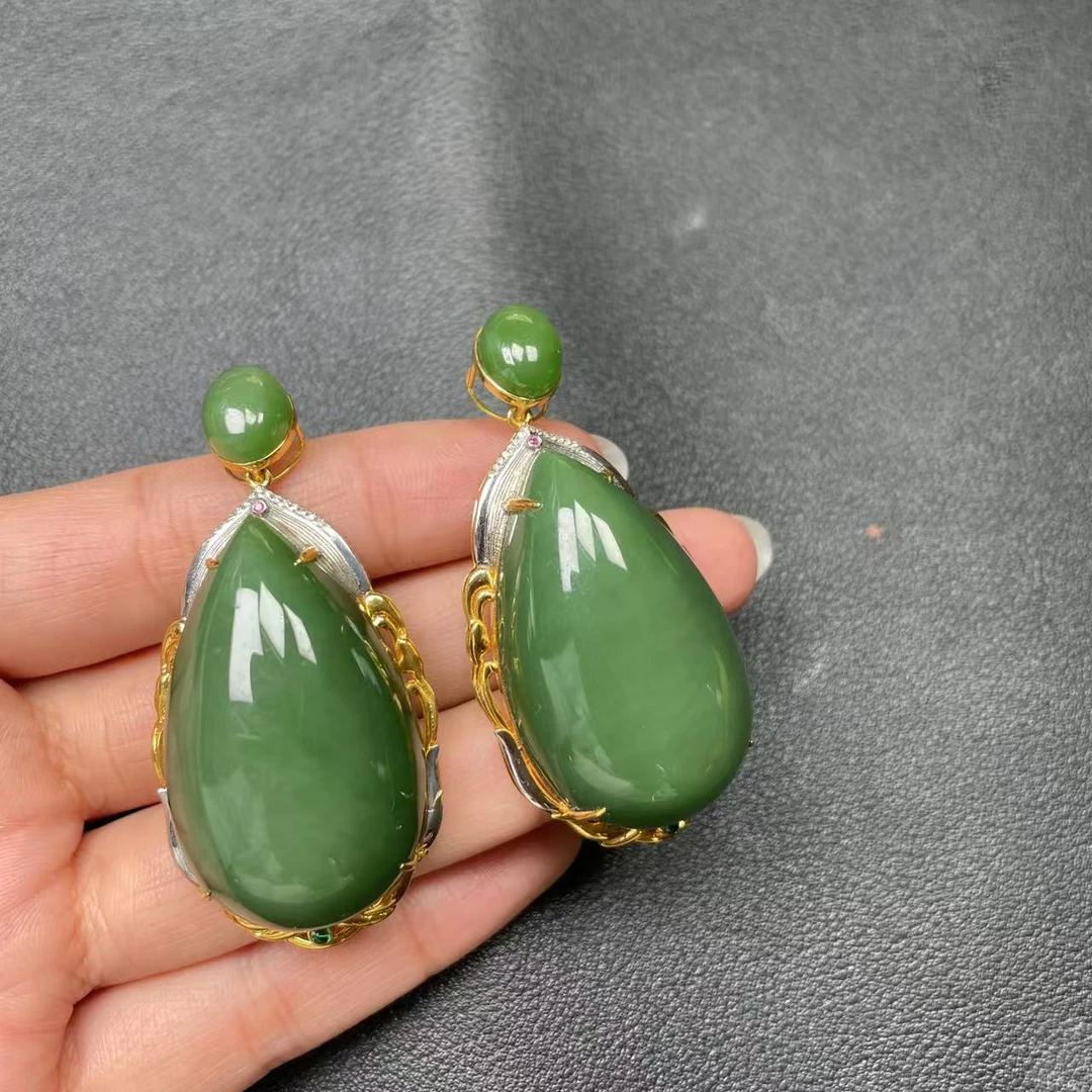 玉经纶】-40824/HQ20-和田玉水滴吊坠--多样性发其一37|22|9