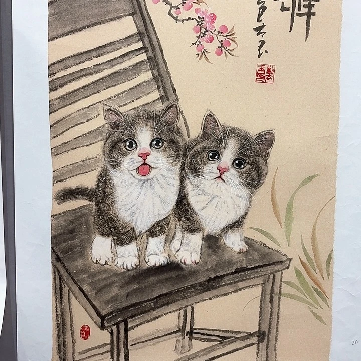 国画亲笔手绘放心去藏