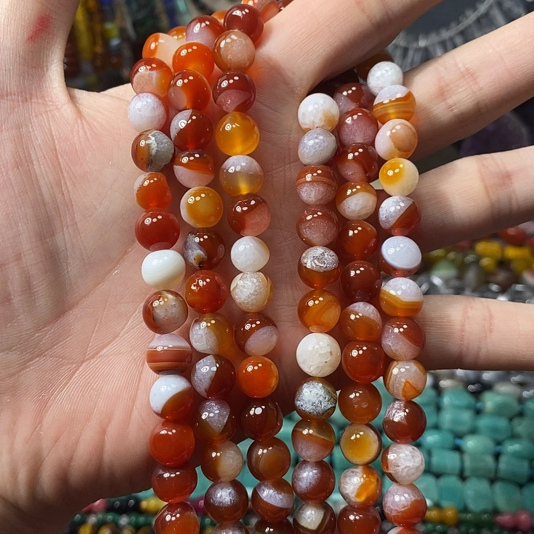 石英质玉未镶嵌，水晶玛瑙共生10mm，