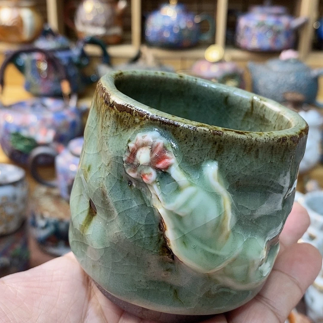 粗陶志野柴烧茶器