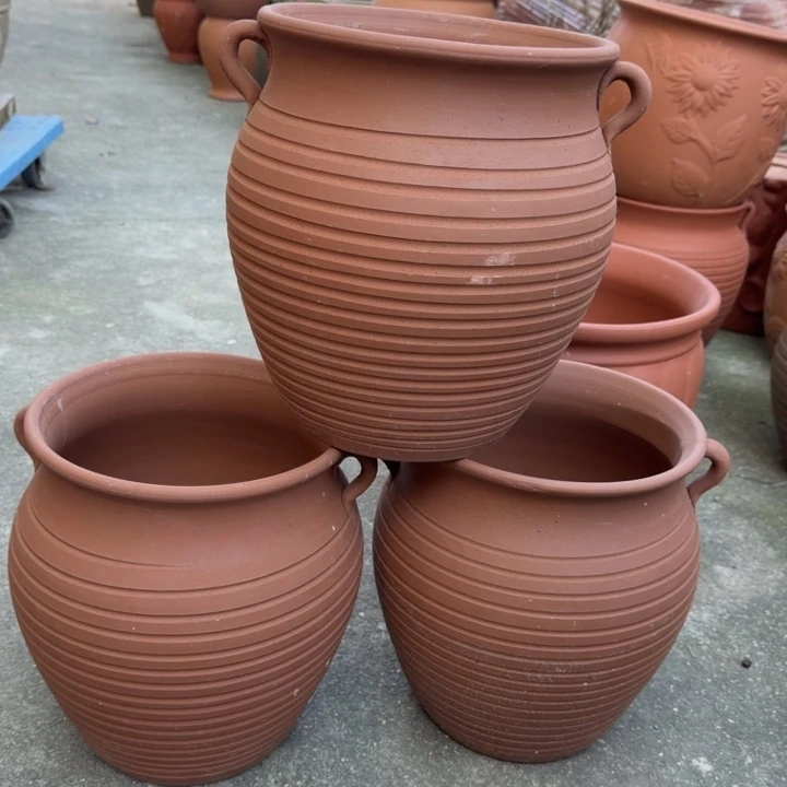 紫砂花盆口25高30宜兴紫砂粗糙