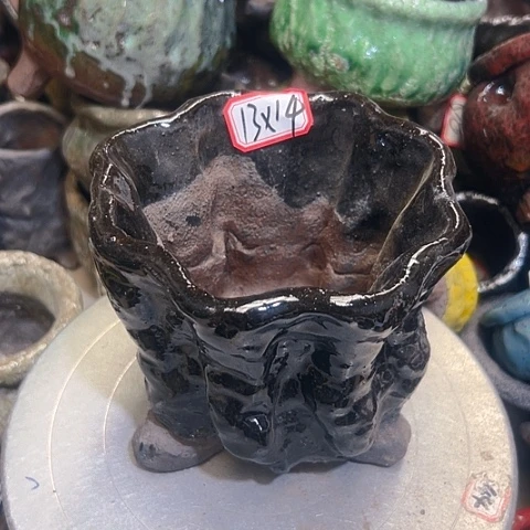粗陶花盆手工花盆制作