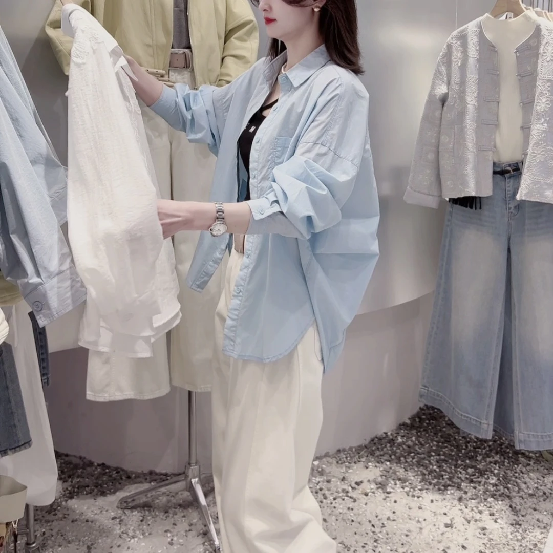 【蓝调】百搭休闲后背设计感时尚衬衫衬衣外套