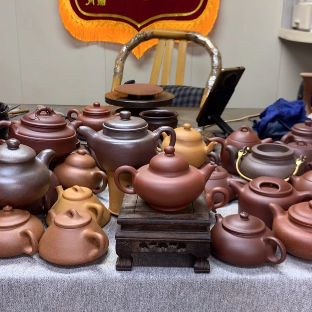奔***丽茶壶紫泥半手工制作