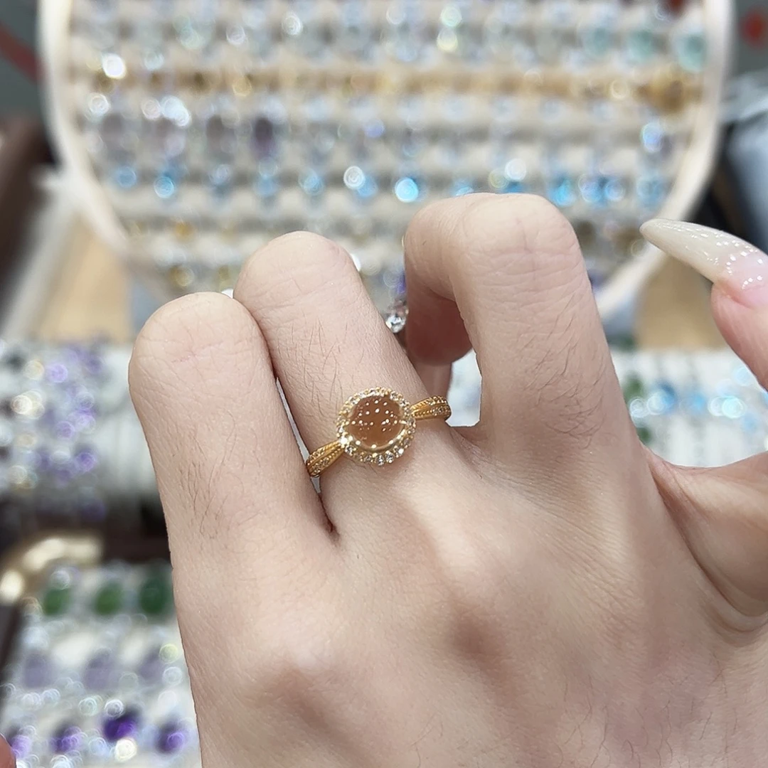 阚***阚银S925镶嵌戒指黄晶