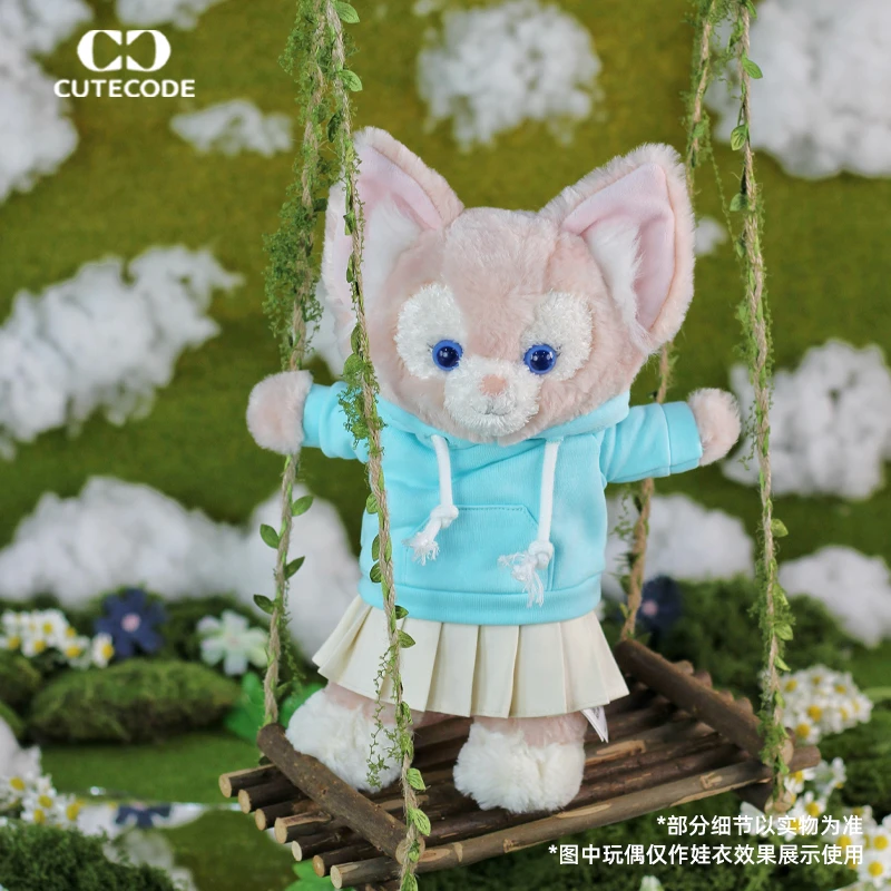 初春款卫衣百褶裙套装30cm娃衣清新Tiffany蓝春日原创着替