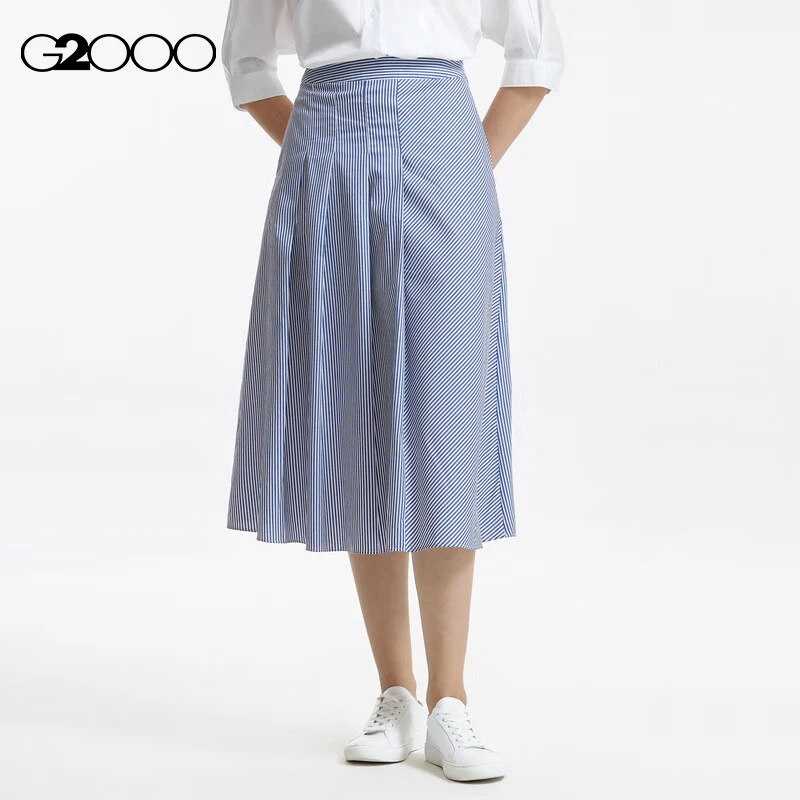 【百褶裙】G2000女装西装面料商场款优雅淑女伞裙半身裙