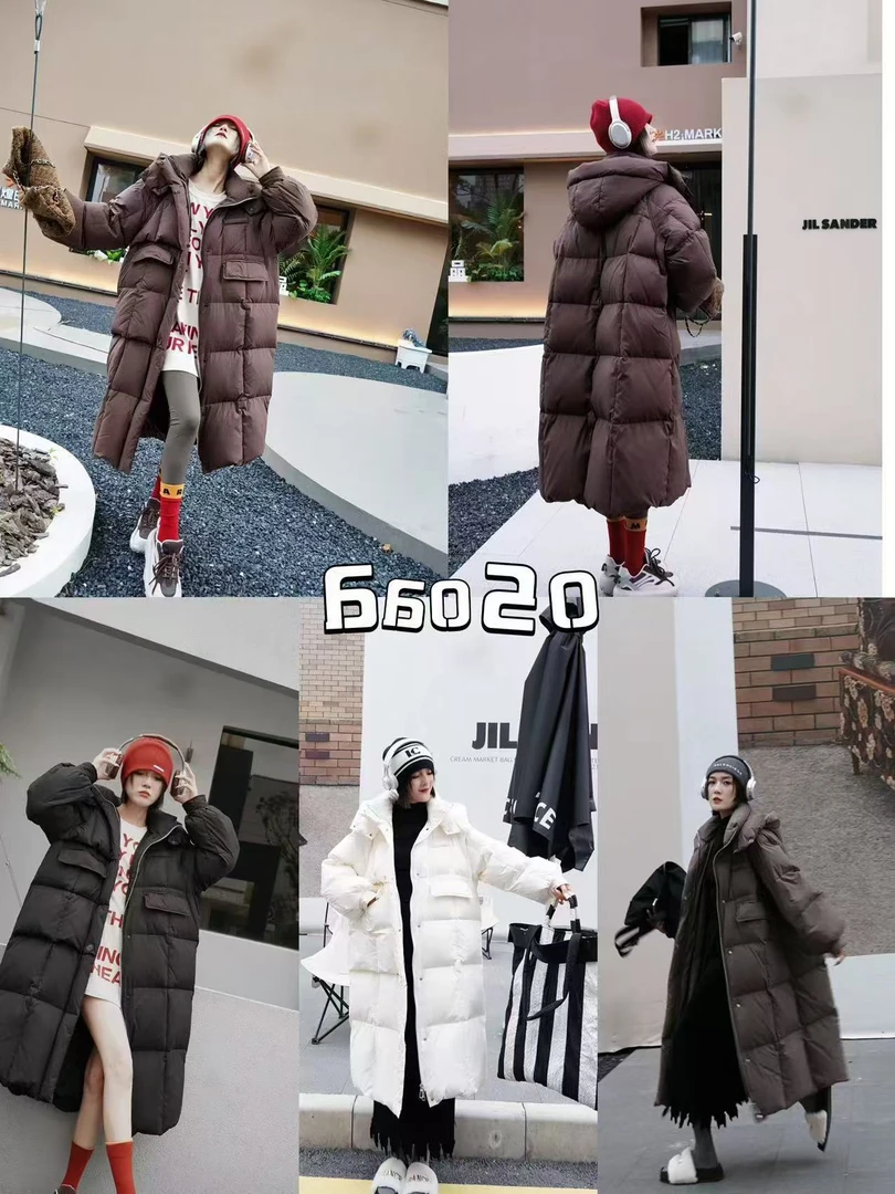 66020女冬季中韩版显瘦时尚外套长款气质-衣长110