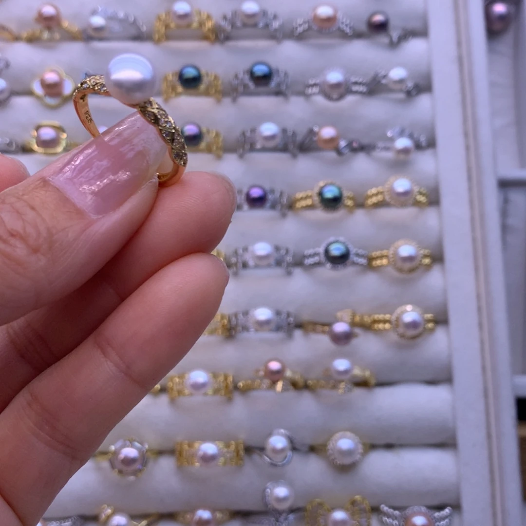 淡水珍珠耳饰合金