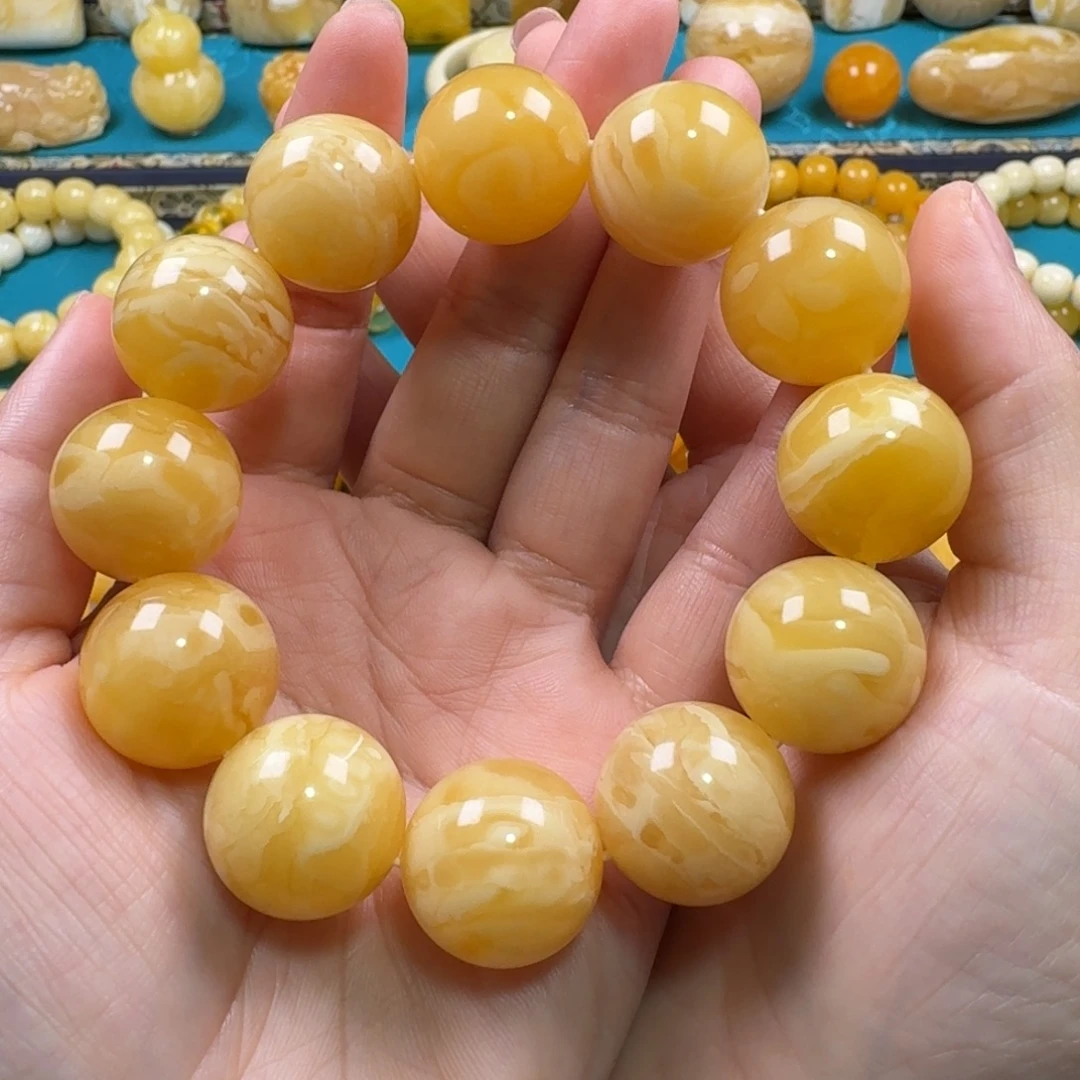 琥珀未镶嵌手链同料