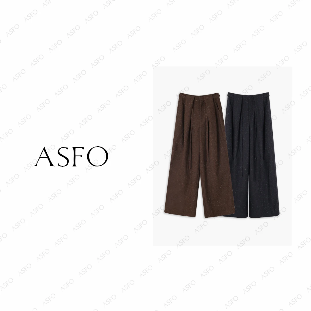 【AS点点裤】25新重磅斜纹毛呢加厚料垂感休闲裤AS25QXXK04123
