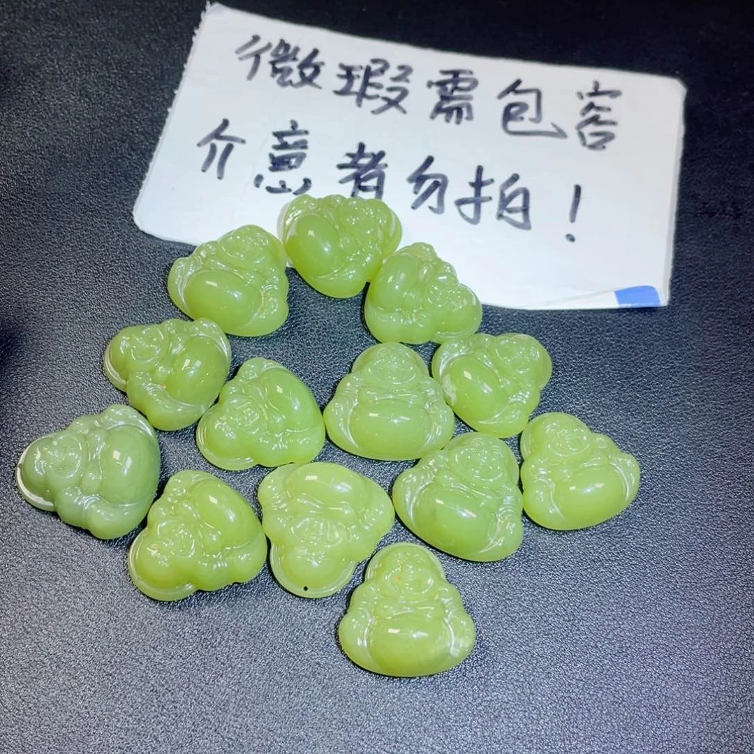 和田玉未镶嵌颈饰黄口随机30mm佛公9