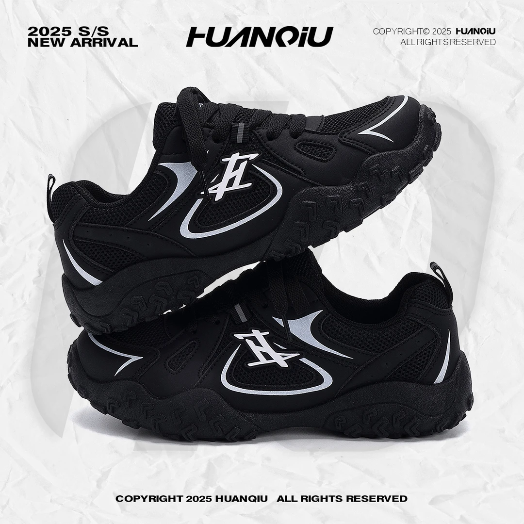 环球黑色德训鞋女2025秋季新款低帮登山徒步时尚轻便潮女士休闲鞋