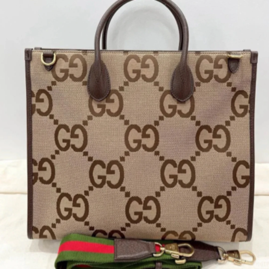 99新 GUCCI/古驰 【嘻哈】新款老花托特单肩包