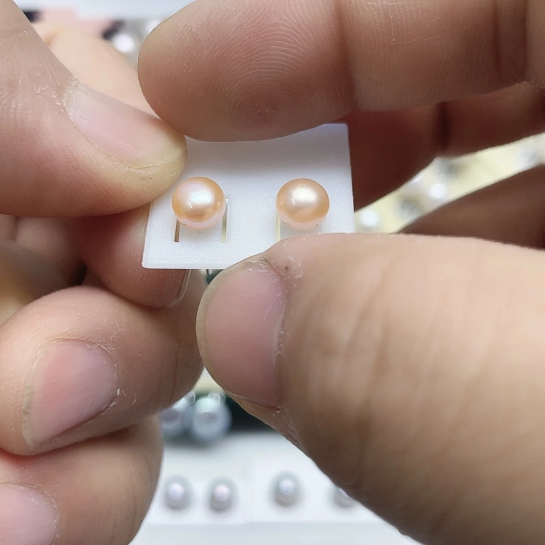 糖***包银S925镶嵌耳饰淡水珍珠