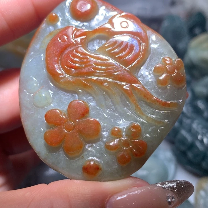 翡翠未镶嵌颈饰保真天然A货翡翠