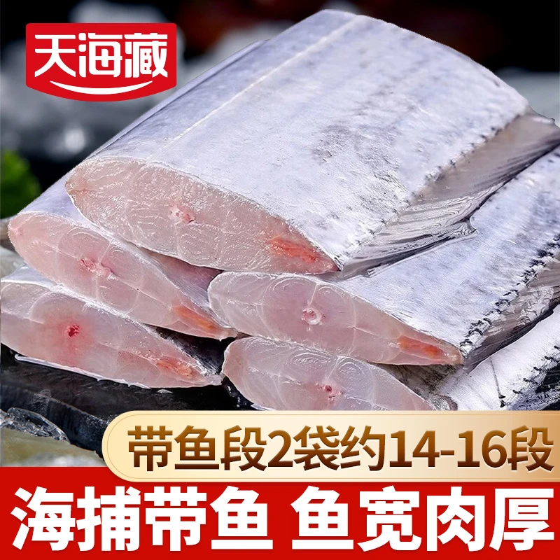 天海藏生带鱼段200g×2袋新鲜冷冻无冰刀鱼中段红烧鲜美食材