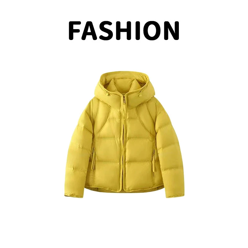 兹伊翰【描绘墨雪】2025冬季新款气质加厚保暖棉服女士时尚纯色棉衣