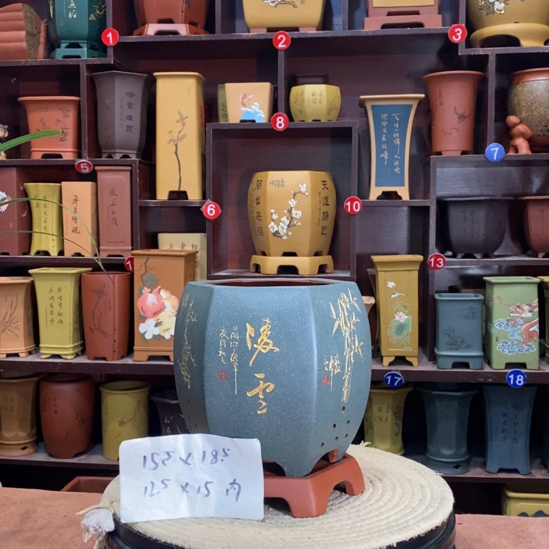 紫砂艺术紫砂花盆