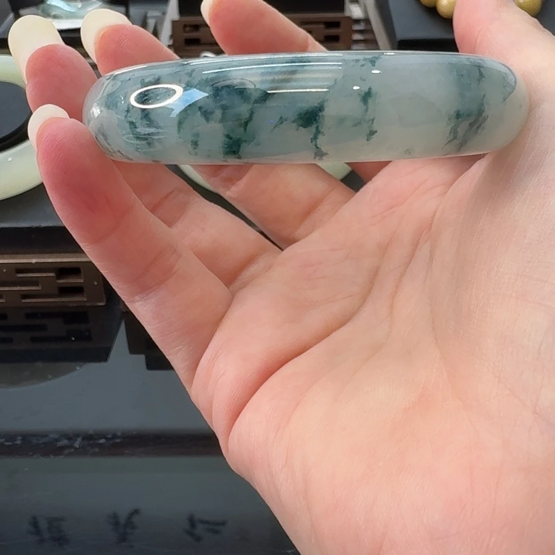 翡翠手镯未镶嵌天然翡翠饰品带证书