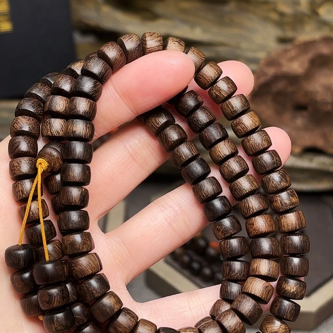 手串沉香越南富森红土玉化瘤疤0.6×0.8×108