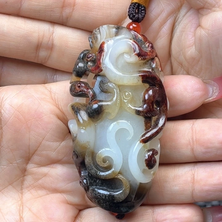 和田玉未镶嵌挂件粤****叔