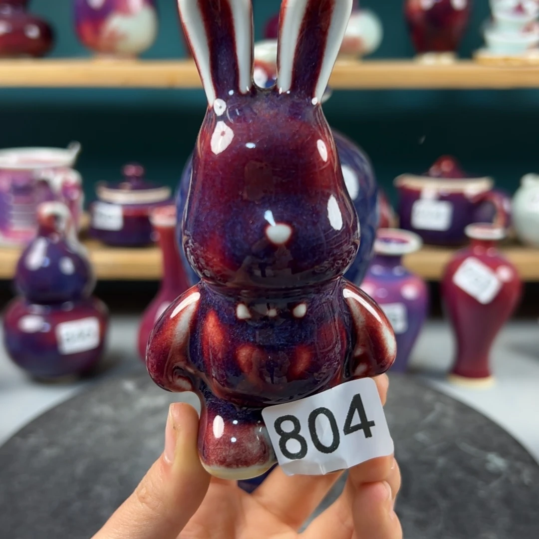 瓷片微瑕玉兔玉石釉