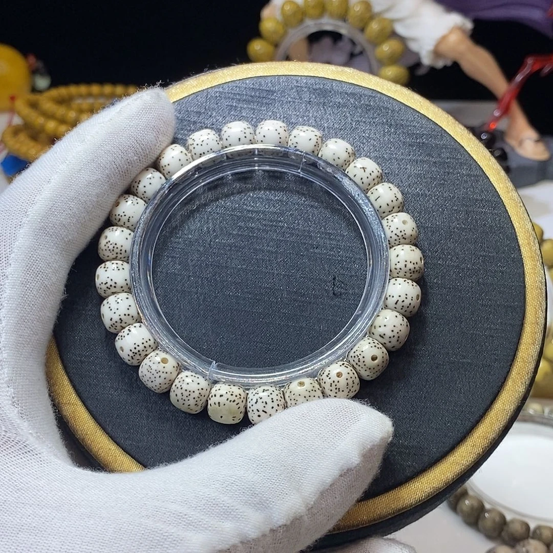 心***i手串星月菩提顺白原生态卡9一物一图