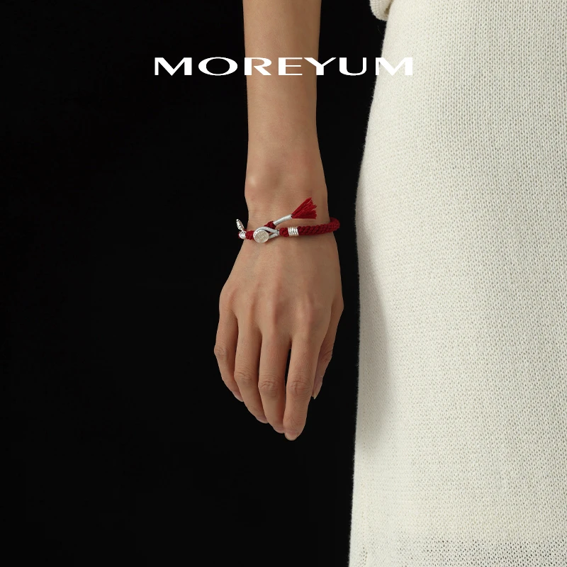 muyang/慕阳 钛钢布艺手链 气质时尚编织小众简约梦幻小象手链