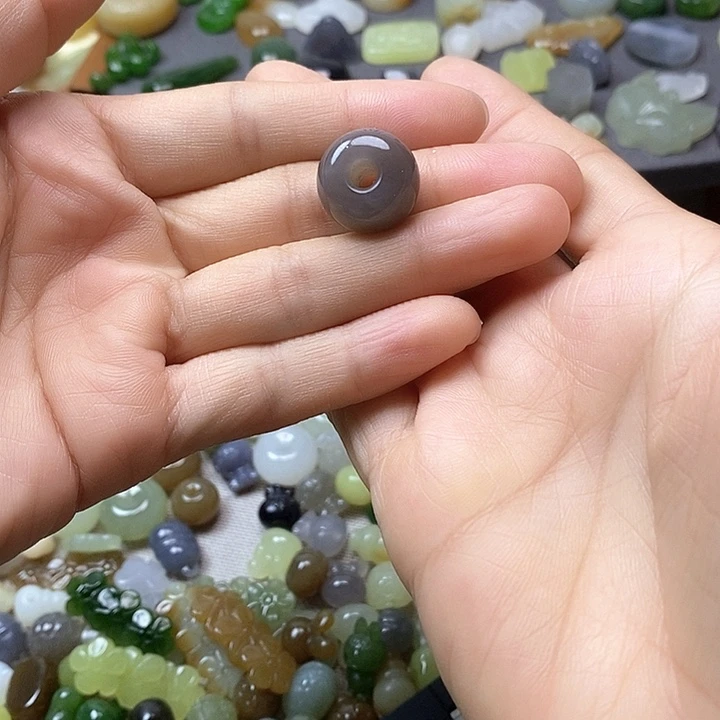 未镶嵌和田玉挂件桶珠