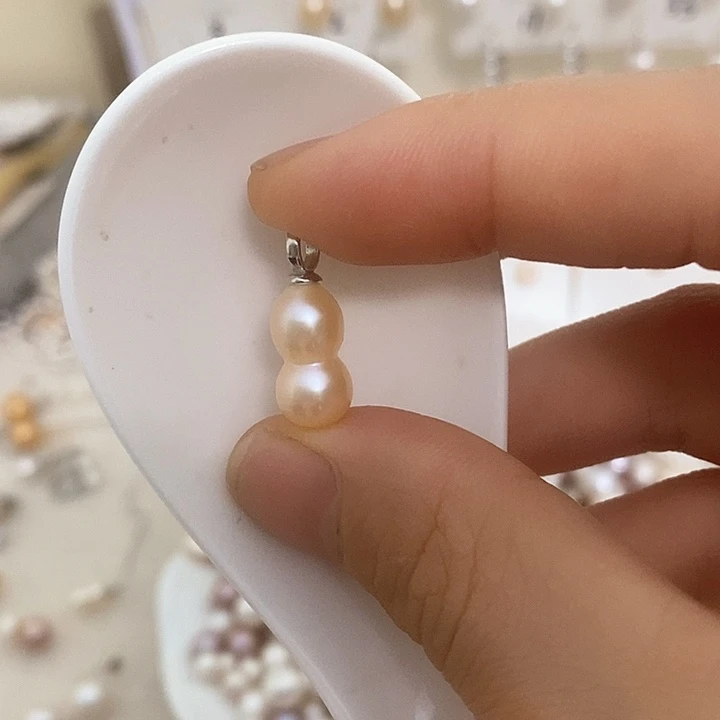 淡水珍珠银S925镶嵌颈饰