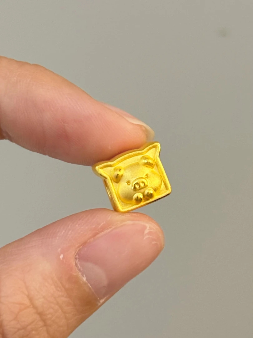 贝贝黄金 足金999 面包猪 吐司猪 素金 转运珠 101